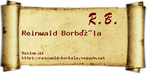 Reinwald Borbála névjegykártya